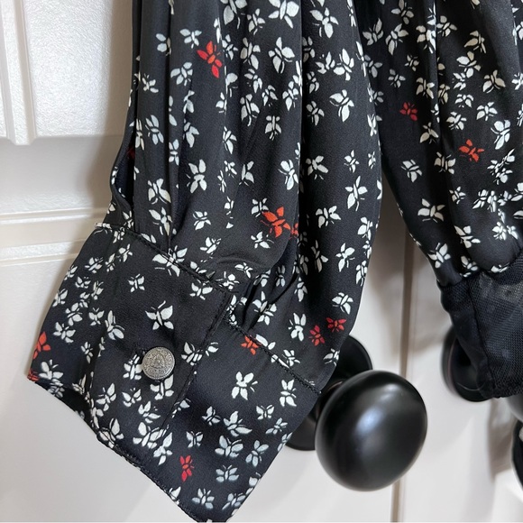 Free People Intimately Bodysuit Butterfly Print in Black/Red/White, Size XS, NWT - Picture 6 of 8